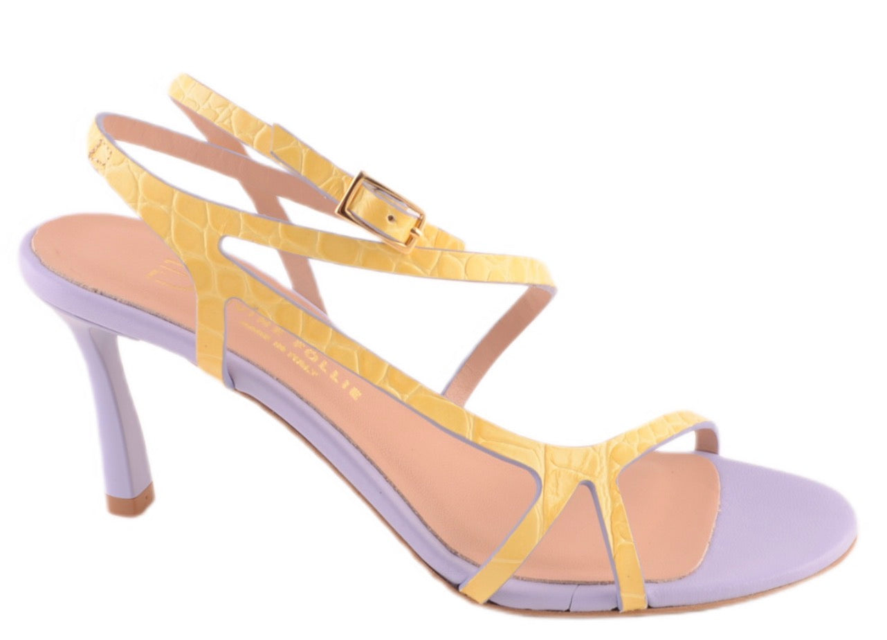 Divine Follie - sandalo in pelle stampa cocco