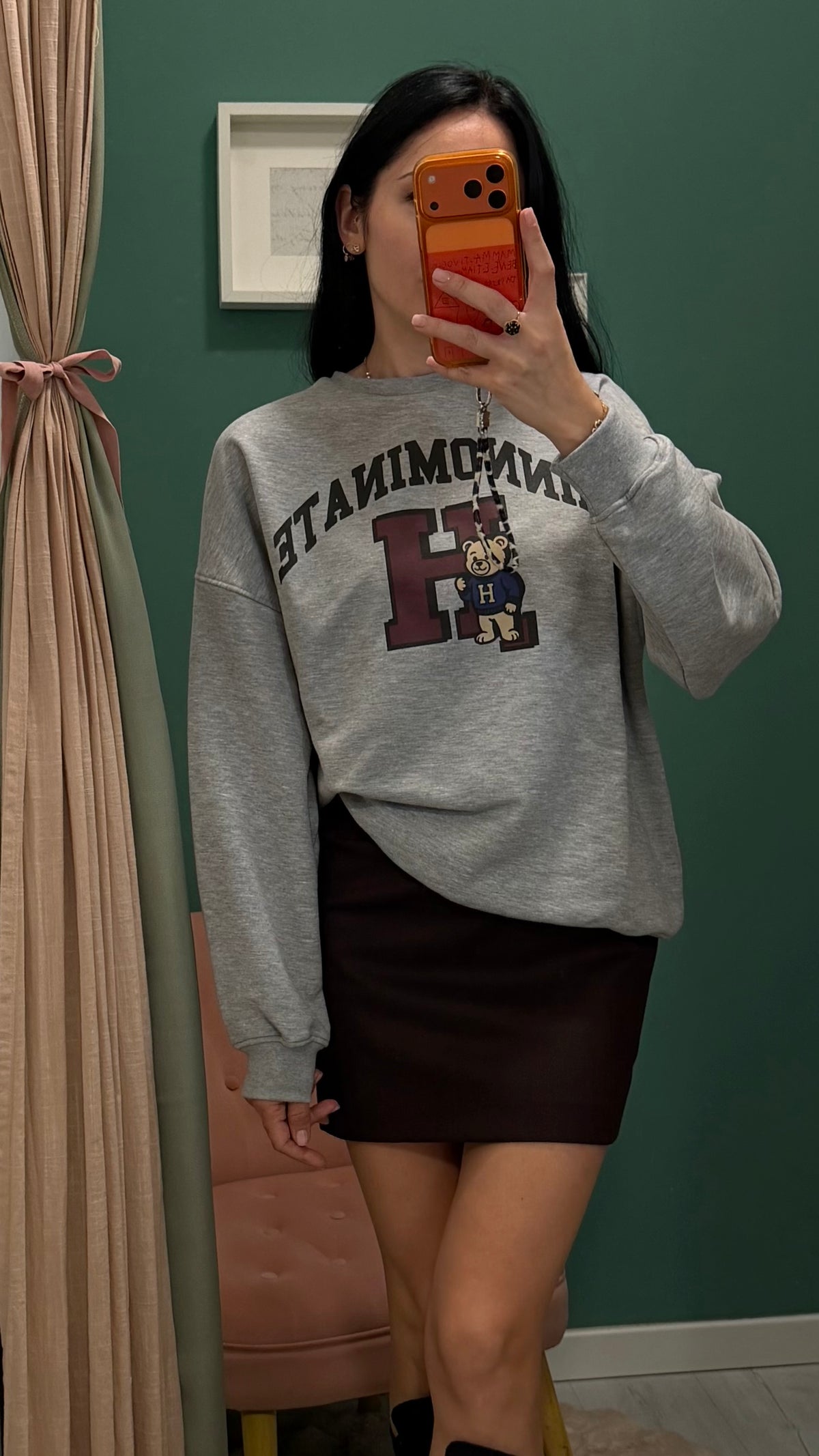 Hinnominate - felpa oversize con orso