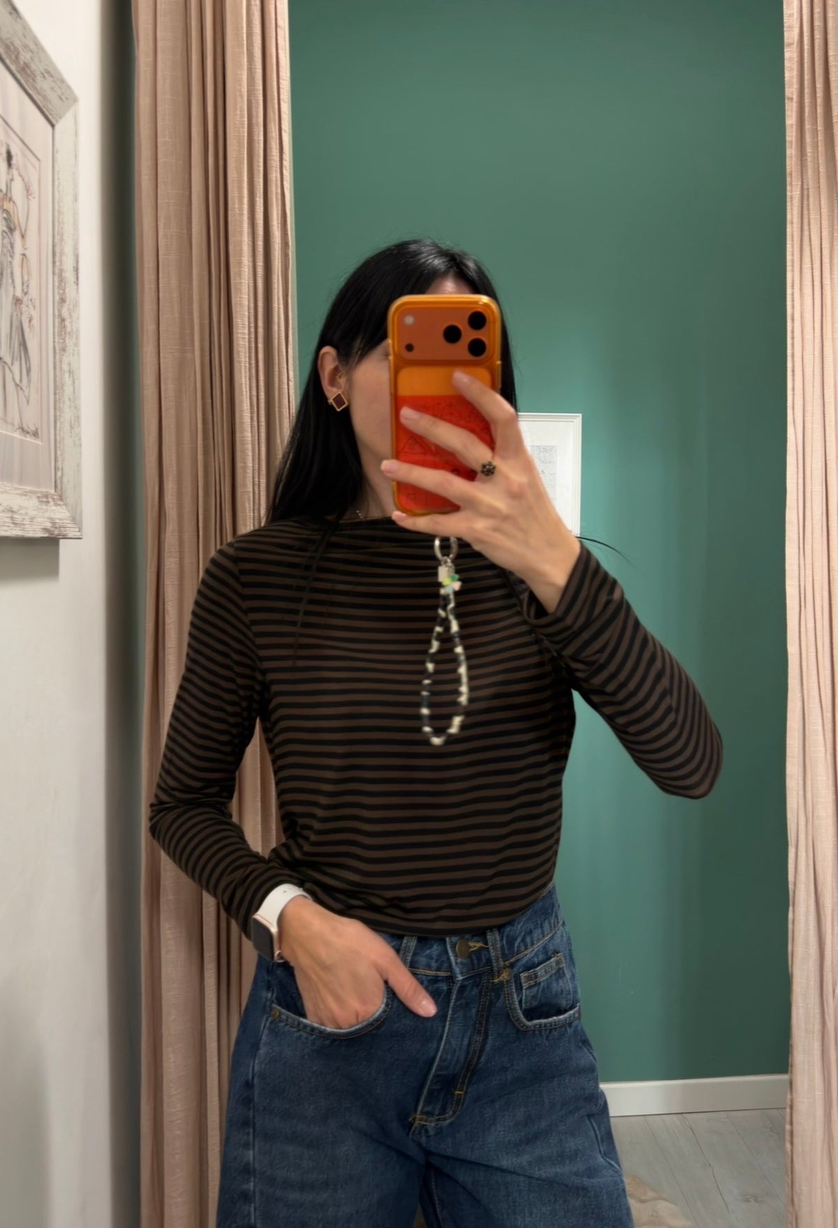 Dixie - maglia caschmerina a righe con scollo a barca