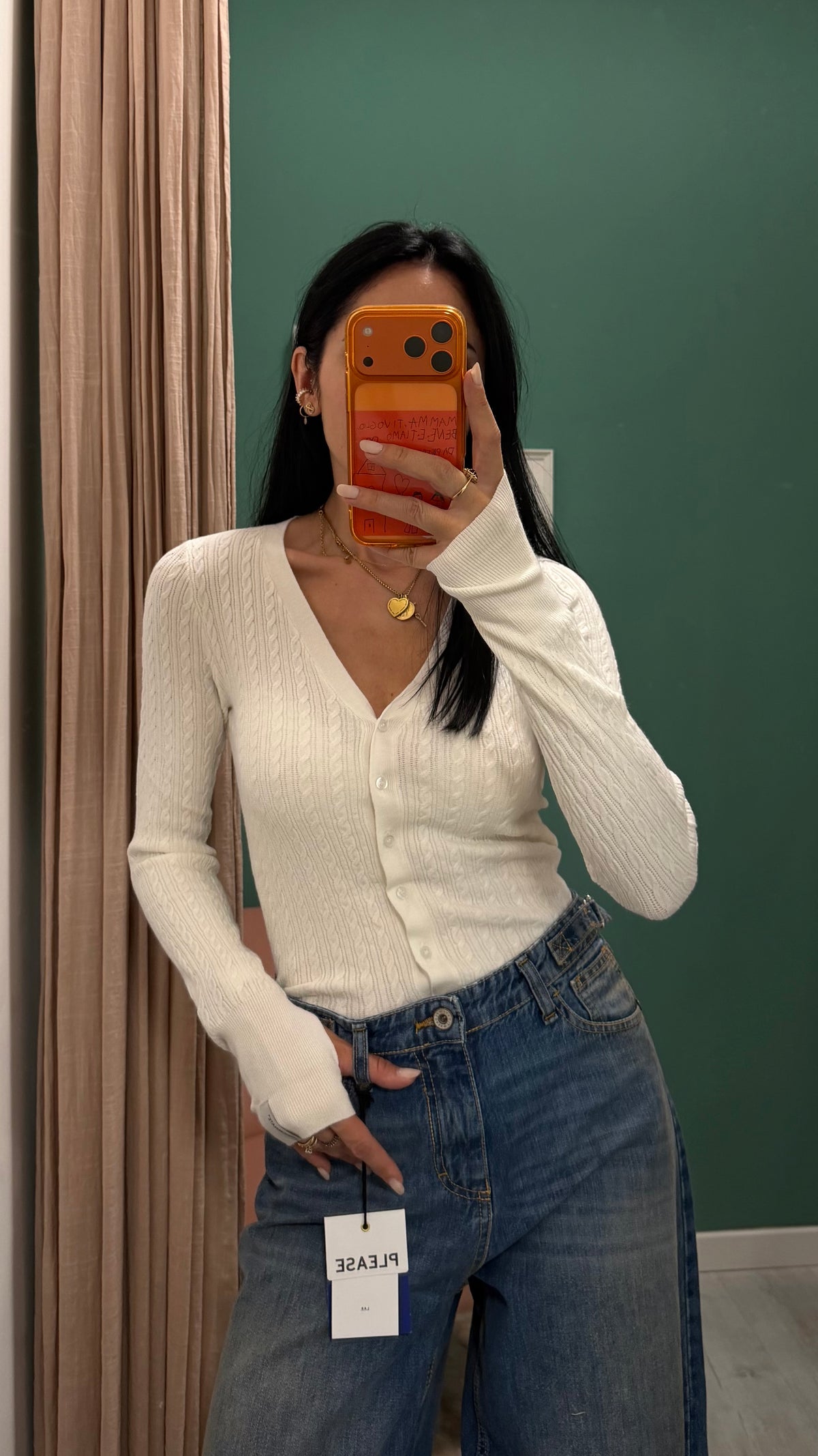 Hinnominate - cardigan in maglia con scollo a V
