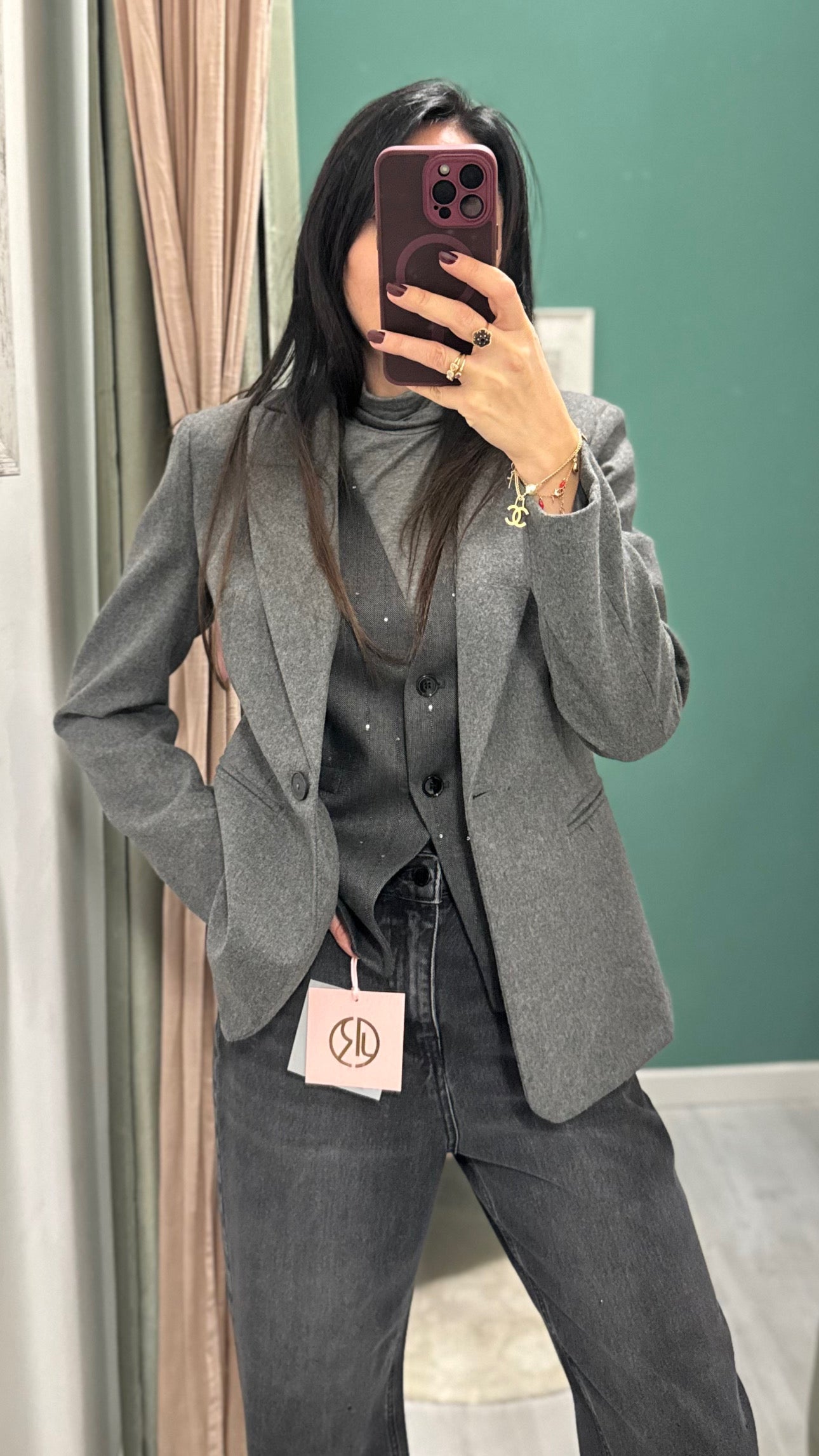 PLEASE - Giacca in misto lana viscosa