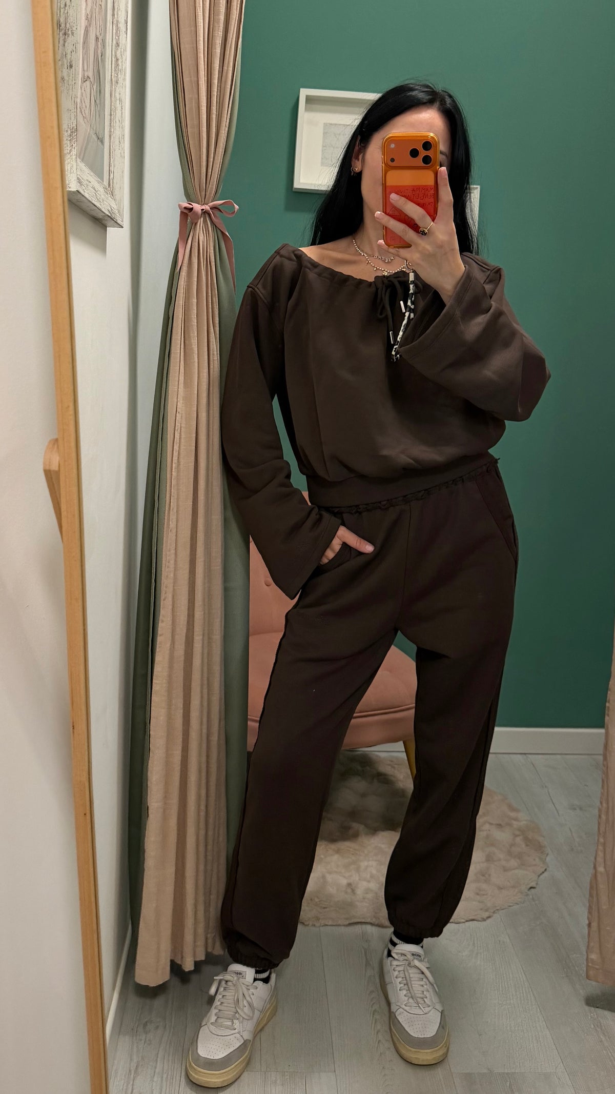 Hinnominate - pantalone in felpa garzata con elastichino in fondo