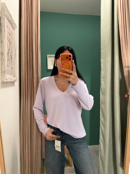 Susy mix - maglia scollo a V in viscosa