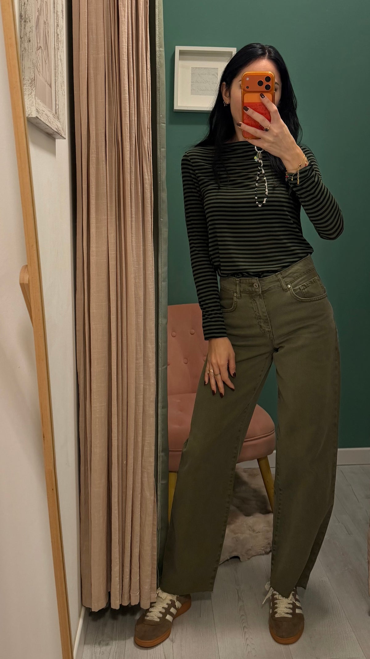 Dixie - jeans a gamba dritta verde militare