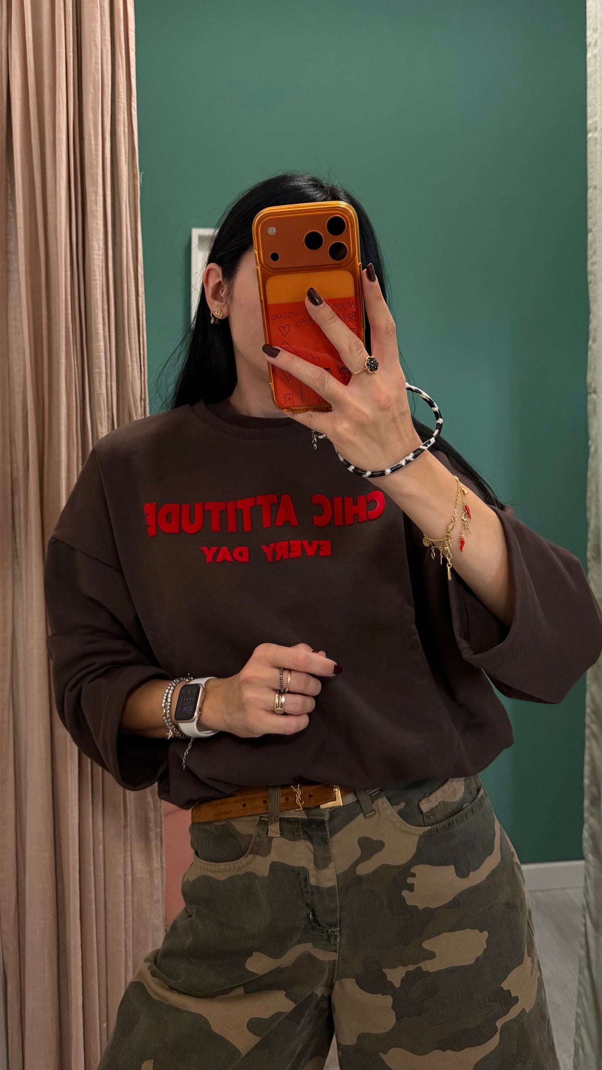 Kontatto - felpa crop over tg unica