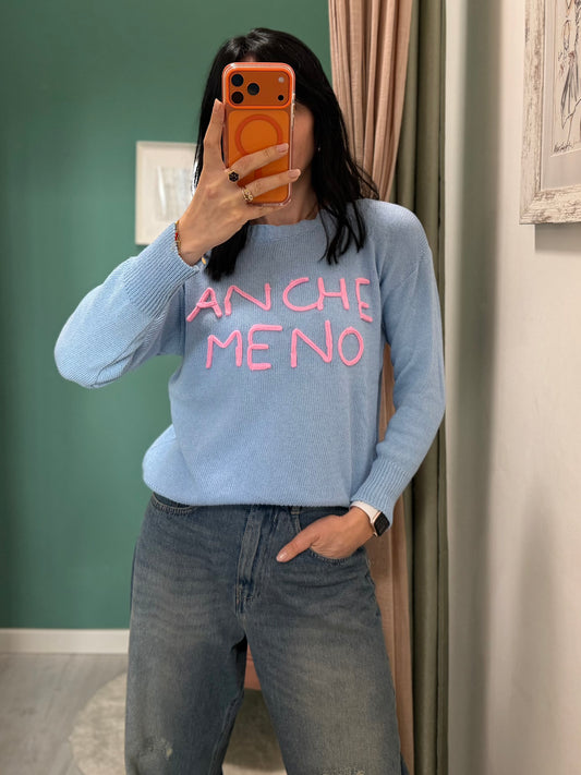 Middlemist- maglia in cotone con scritta “anche meno” tg unica