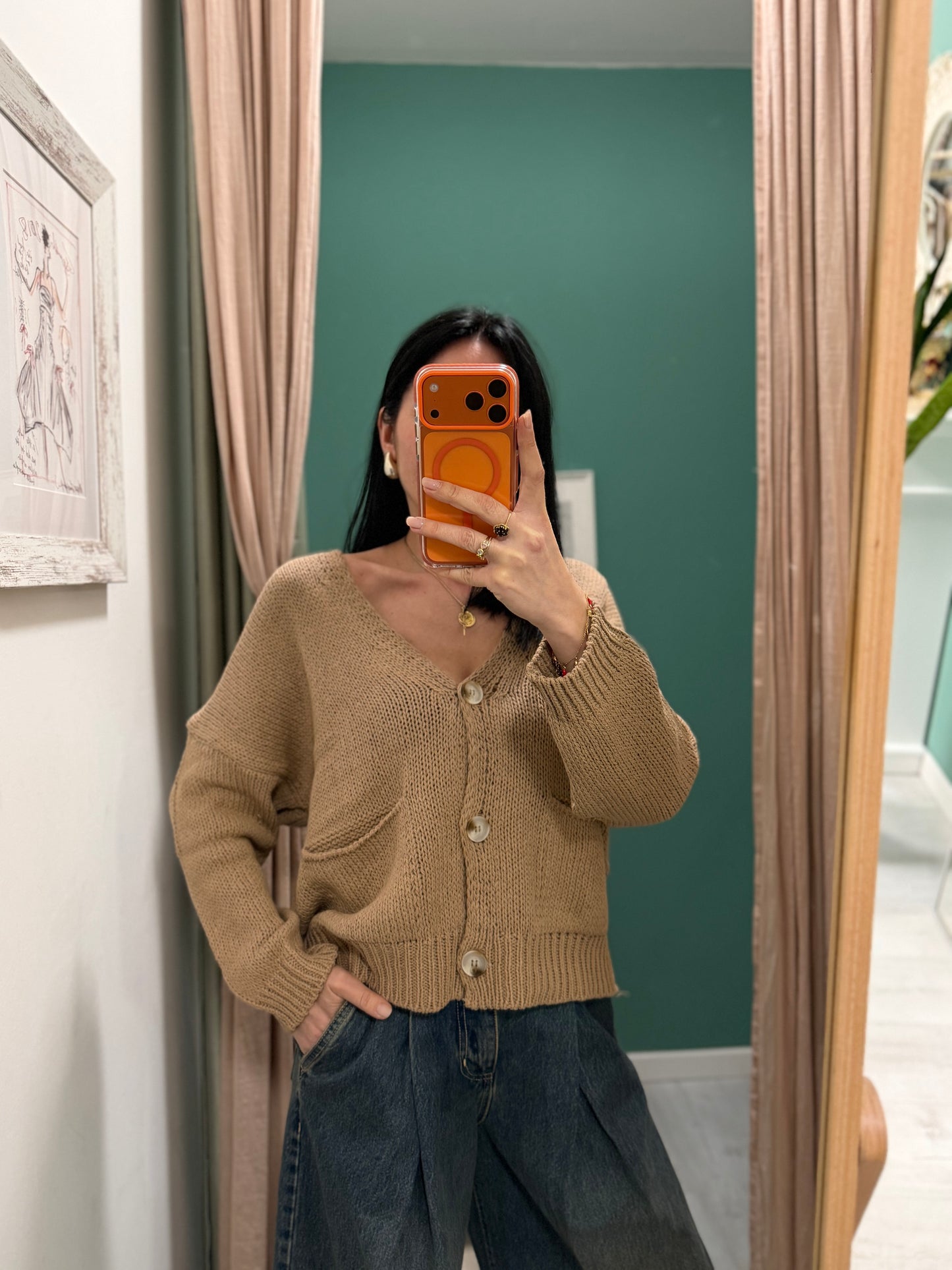 Susy mix - cardigan over con tasche