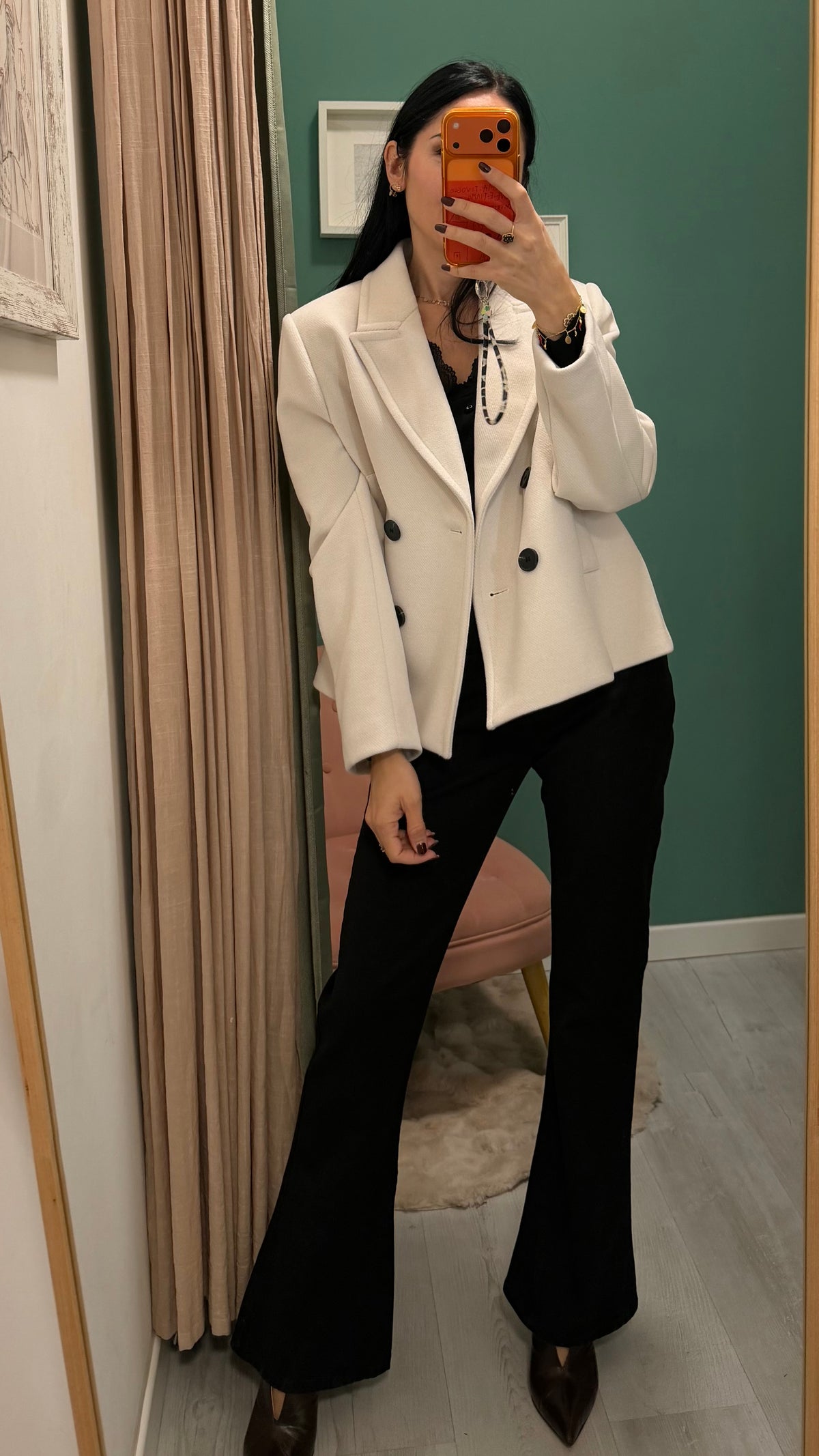 Please - cappotto corto doppio petto