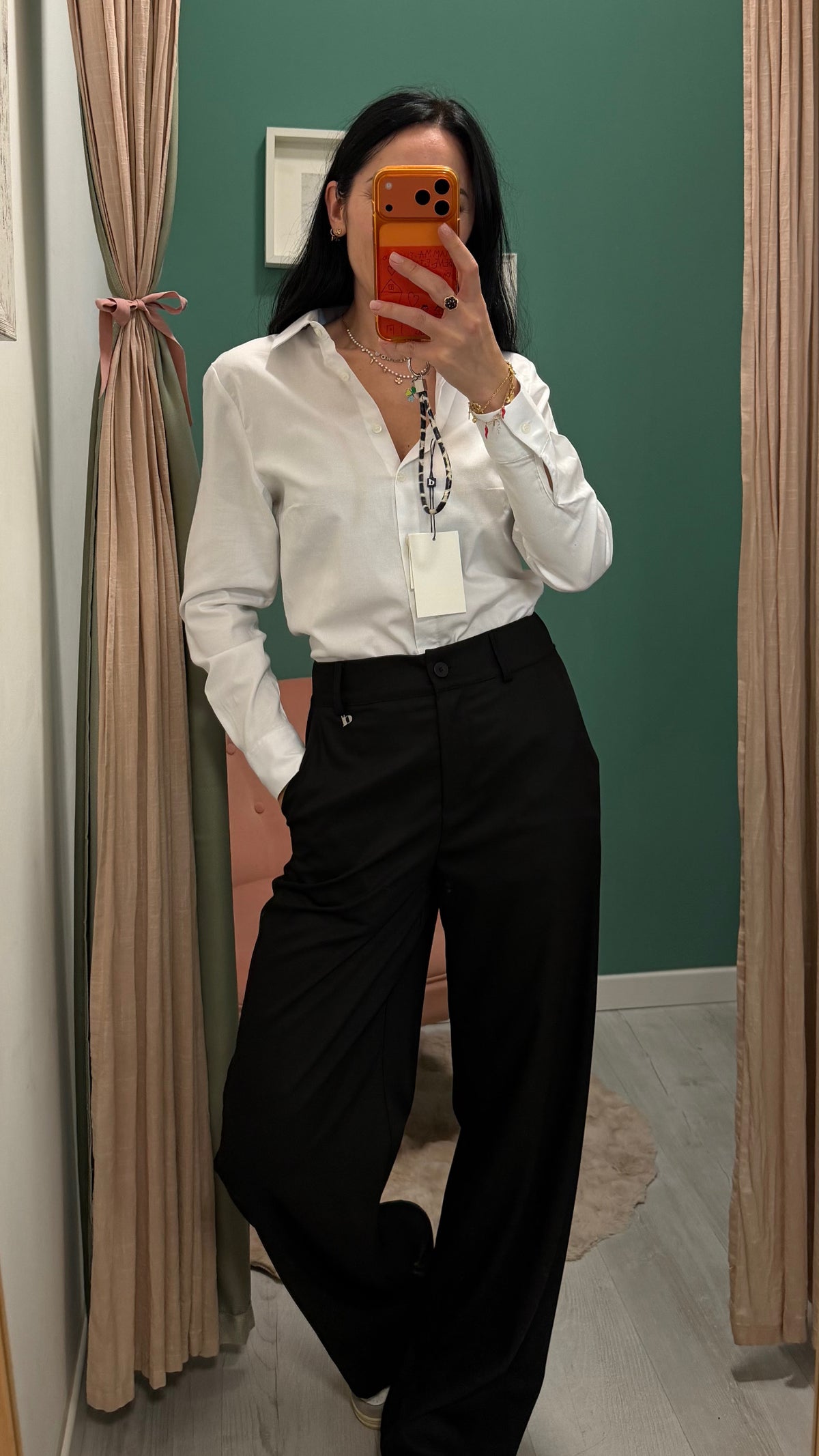 Dixie - pantalone a gamba dritta con elastico sul dietro