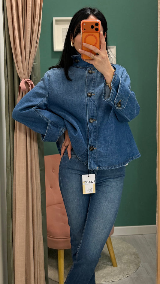 Please- trench in DENIM