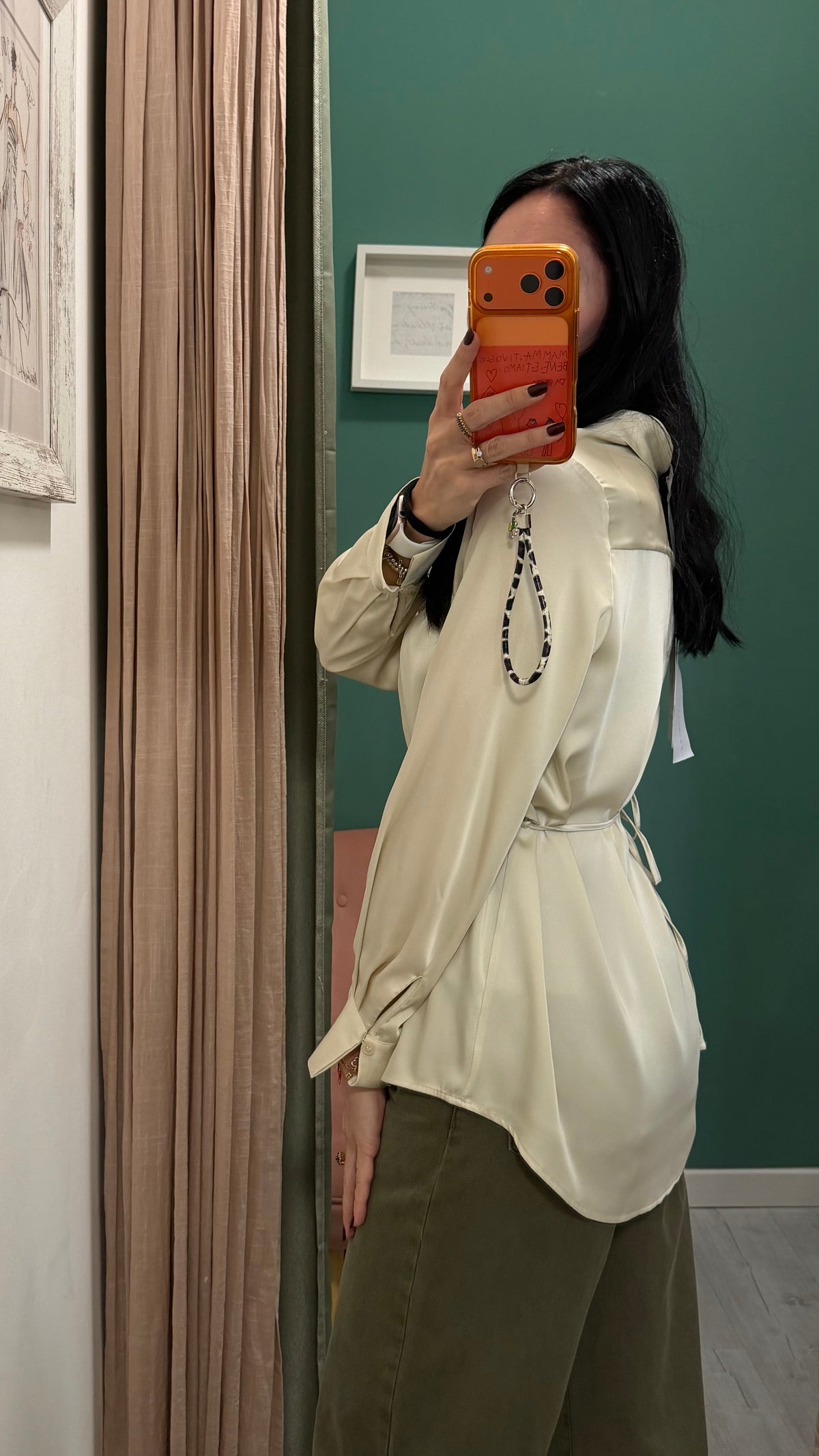 Imperial - camicia in satin con cinturina removibile