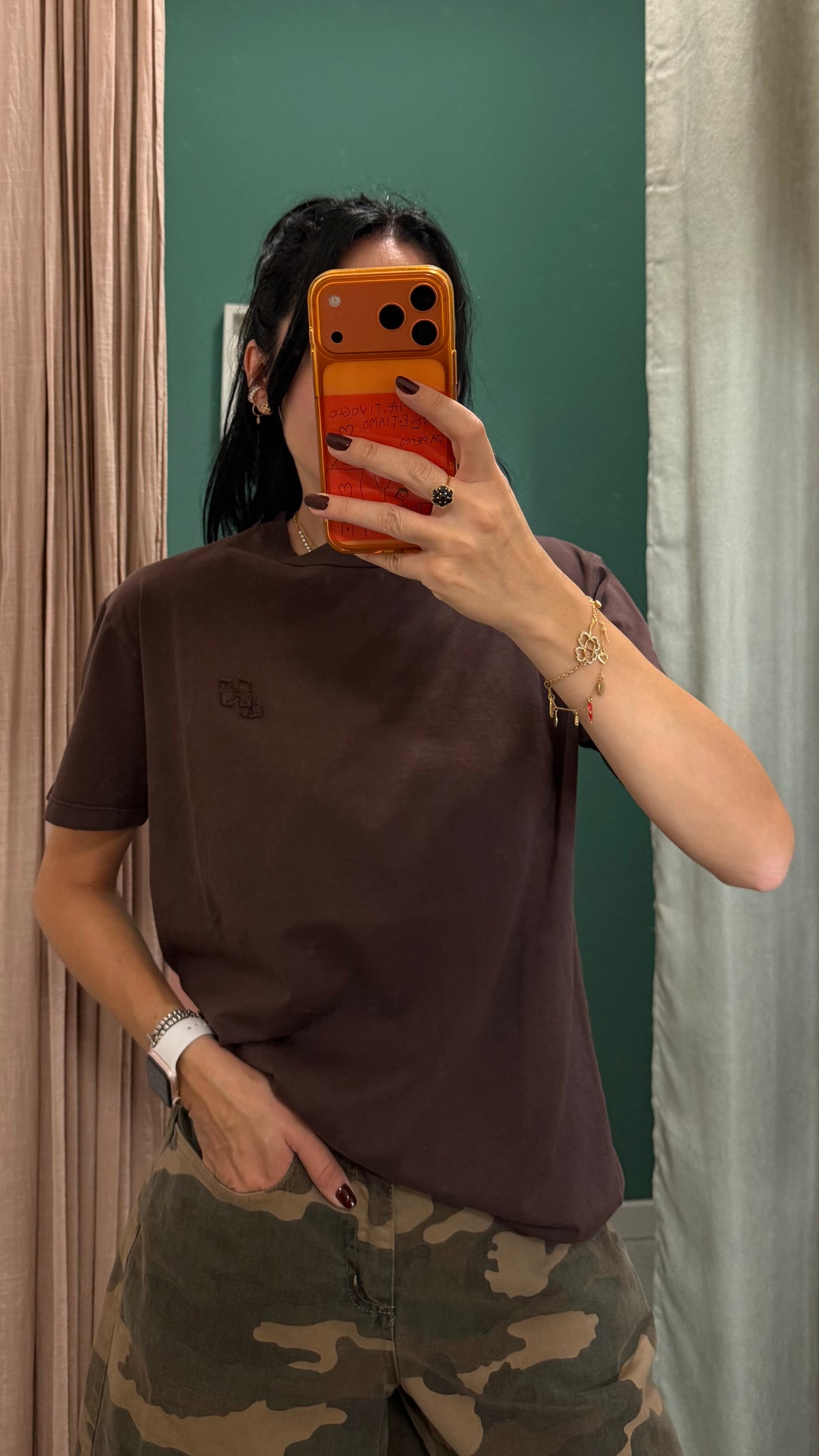 Hinnominate - t shirt con logo col cioccolato