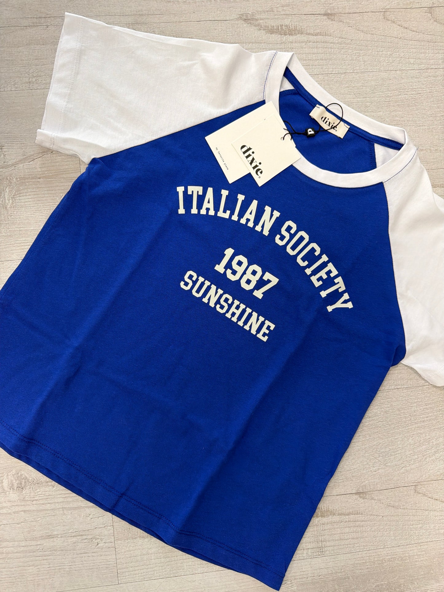 Dixie - t shirt a scatoletta bicolore