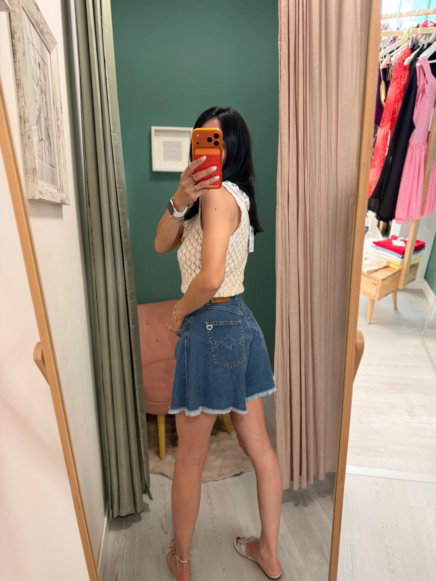 Please - shorts in jeans sfrangiati