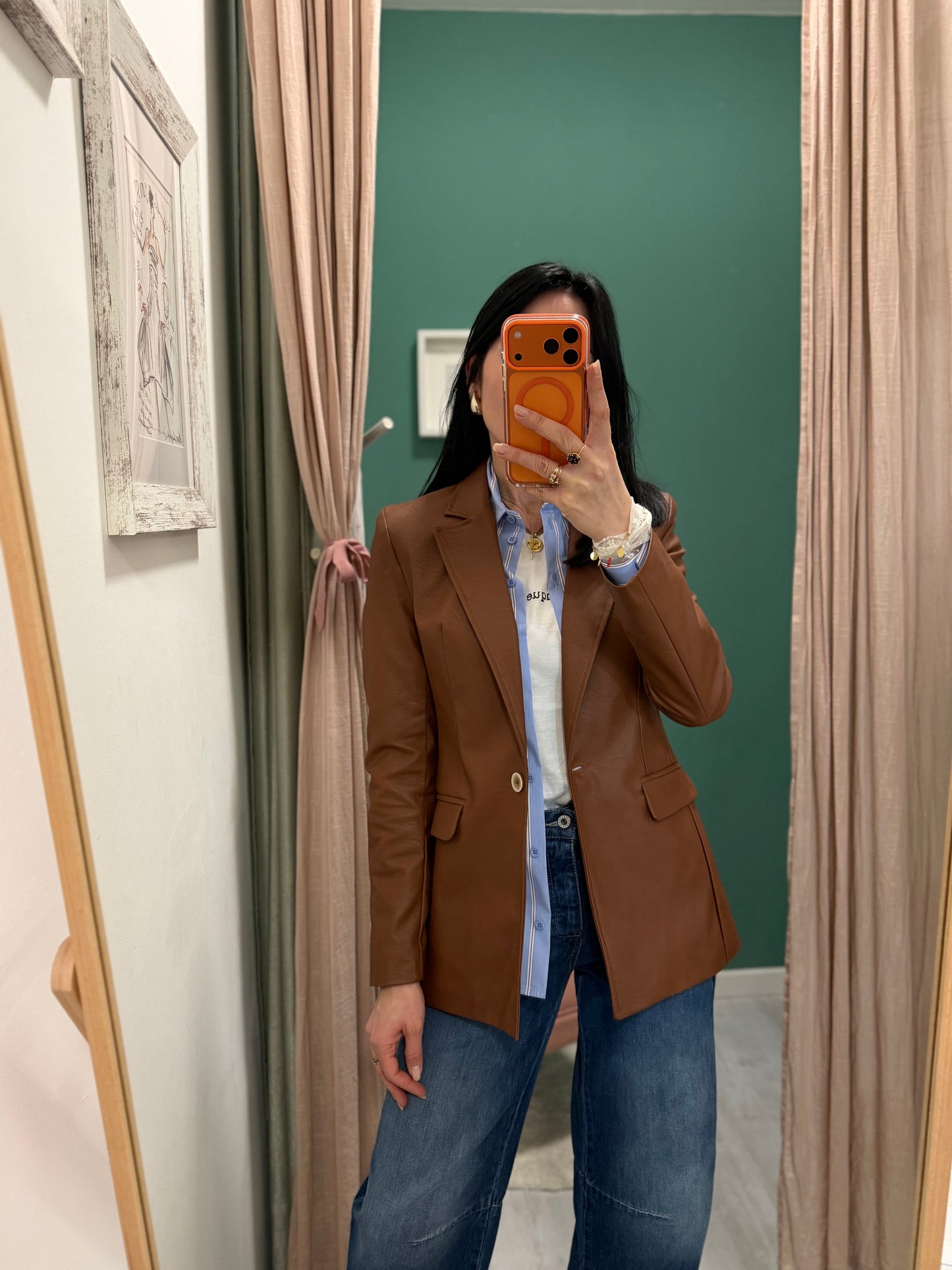 Susy mix - Giacca avvitata in eco pelle