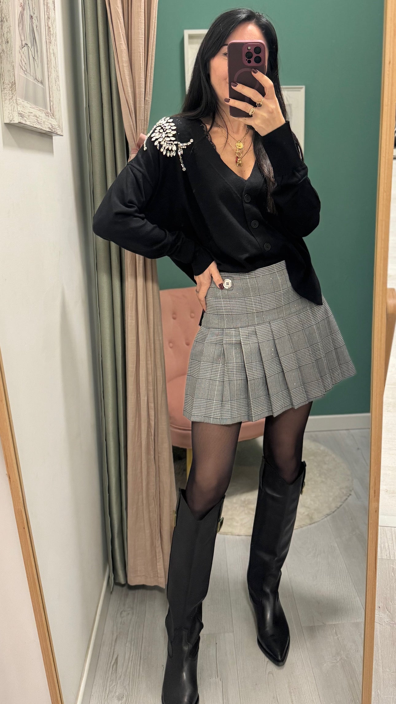 RELISH - Cardigan over con dettaglio gioiello