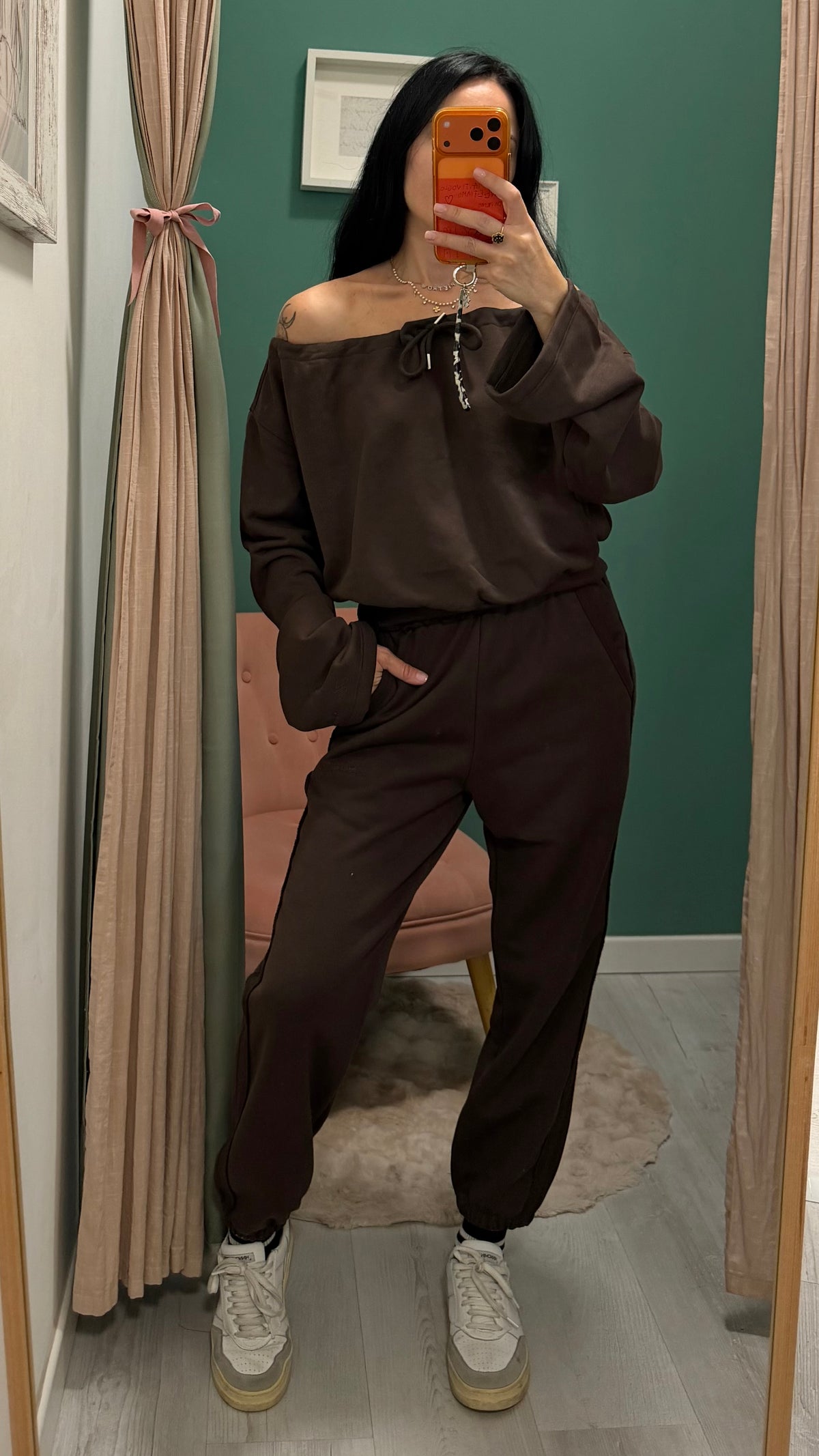 Hinnominate - pantalone in felpa garzata con elastichino in fondo