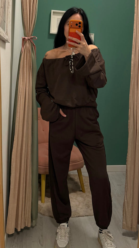 Hinnominate - pantalone in felpa garzata con elastichino in fondo