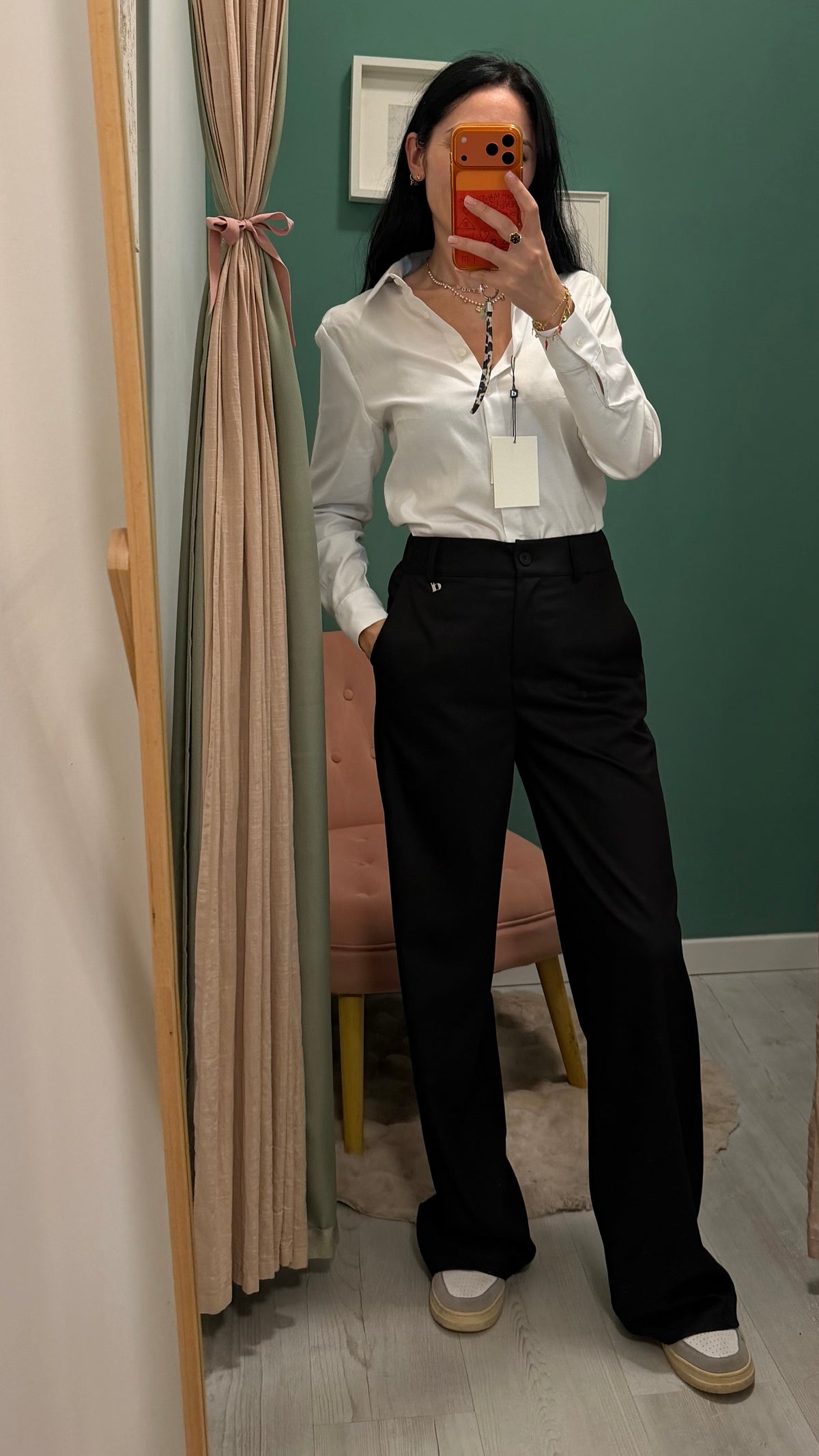 Dixie - pantalone a gamba dritta con elastico sul dietro
