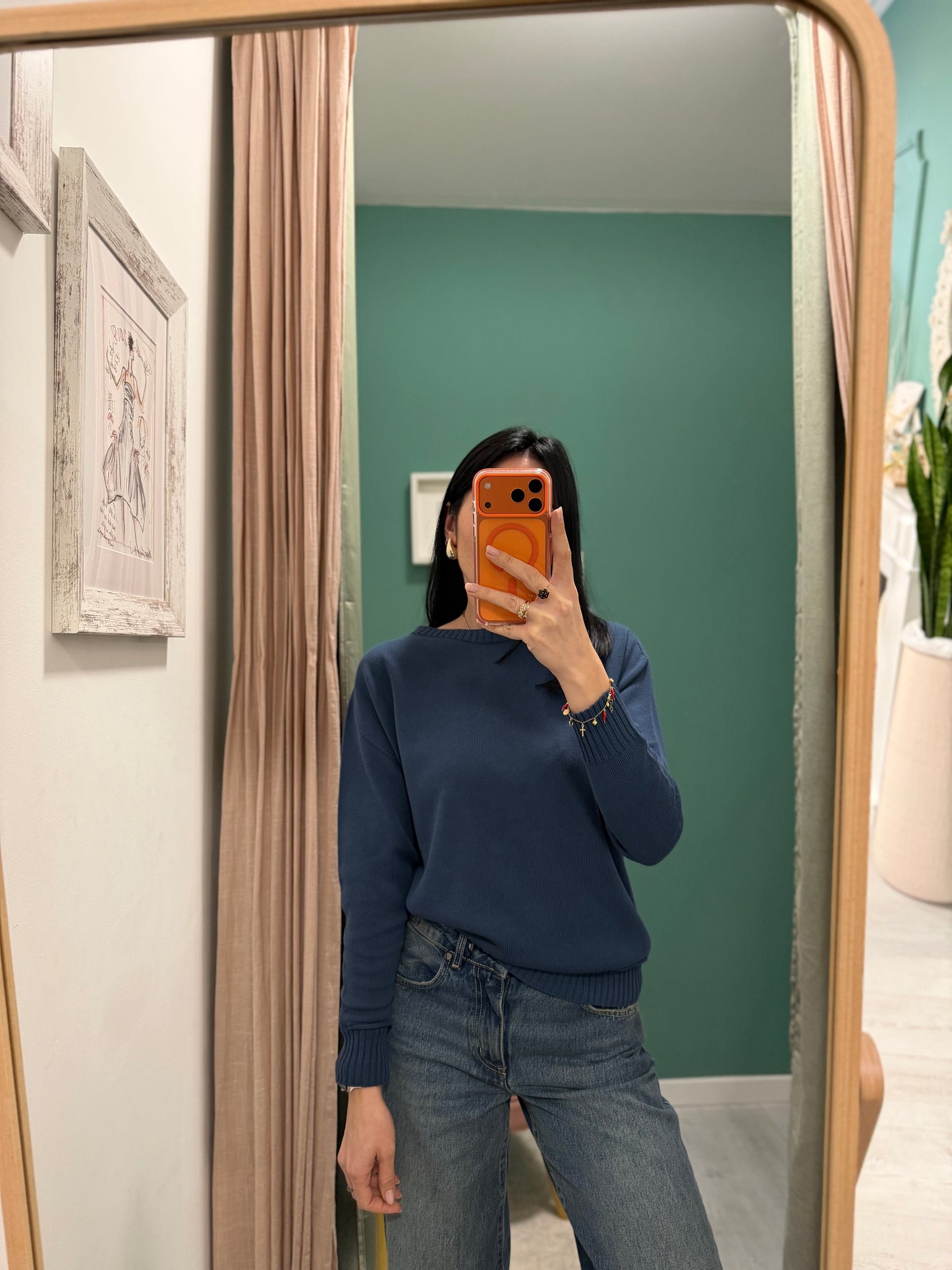 Susy mix - maglia scollo a barca tg unica