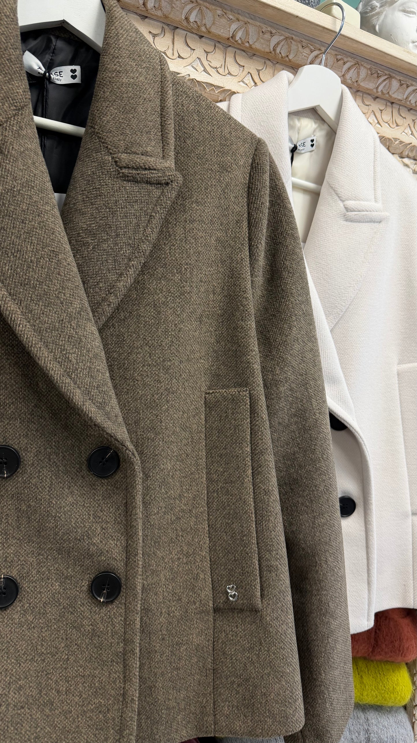 Please - cappotto corto doppio petto