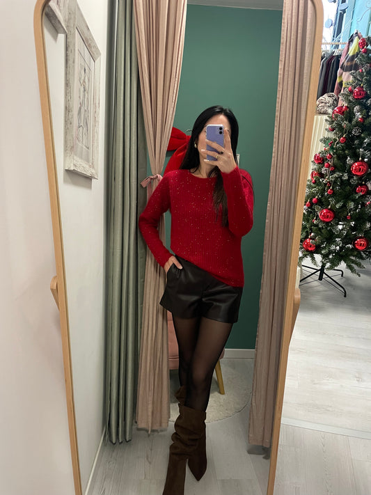 KONTATTO - Maglia con paillettes in misto mohair