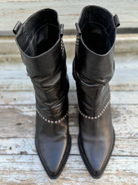 Divine Follie - Texano in pelle con borchie