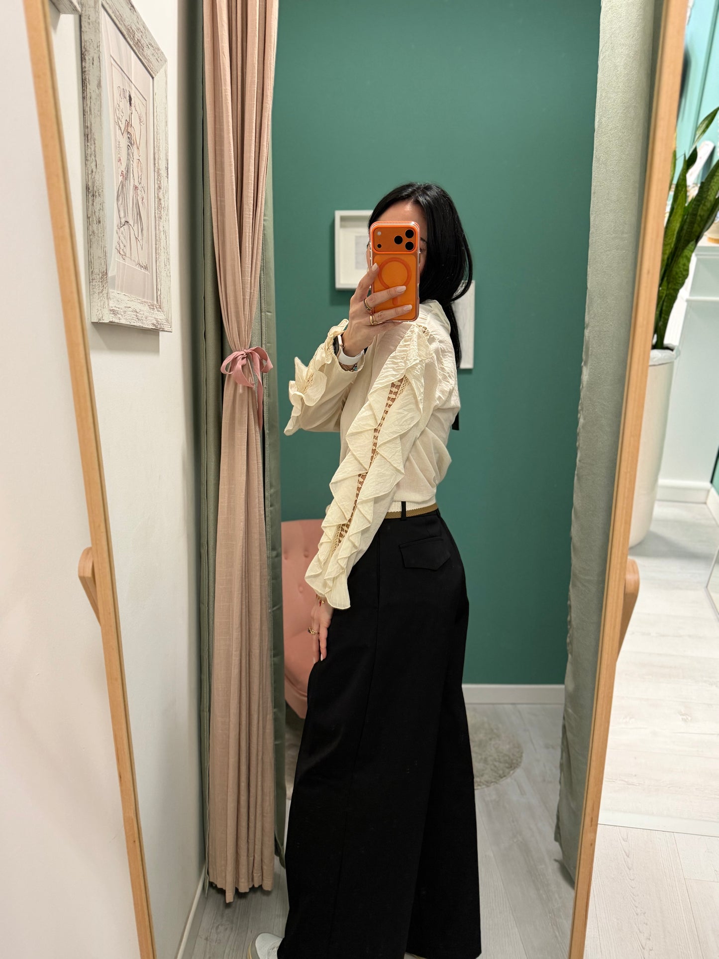 KONTATTO - Pantalone cargo con cintura