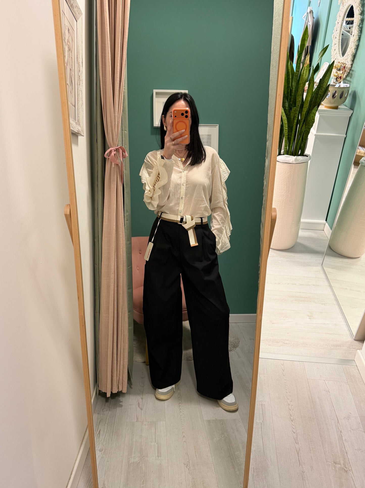 KONTATTO - Pantalone cargo con cintura