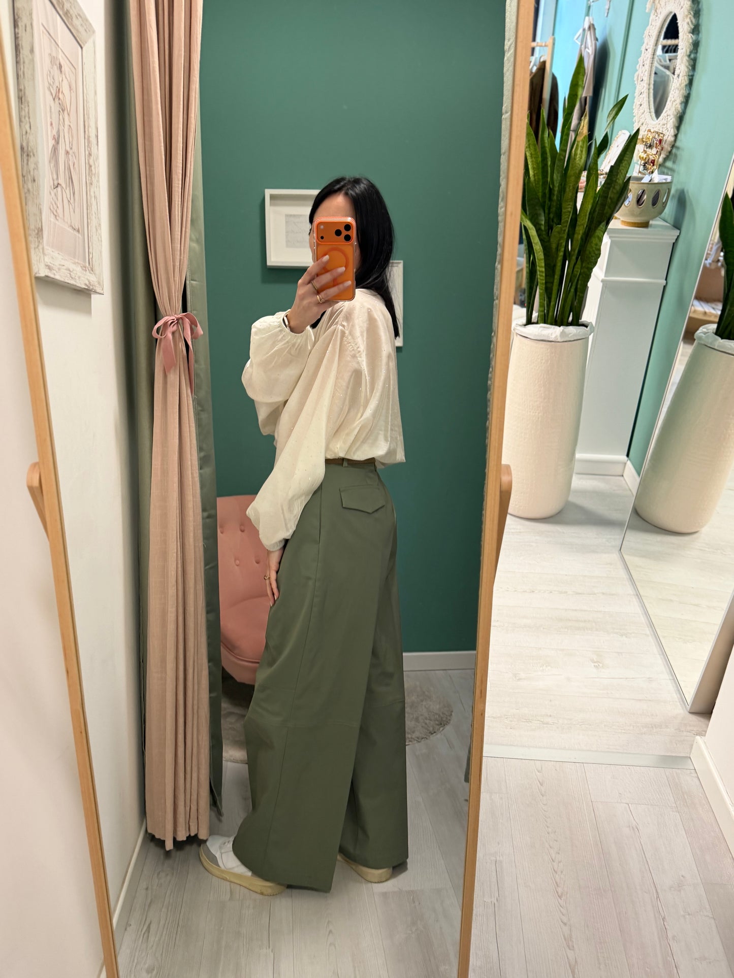 KONTATTO - Pantalone cargo con cintura