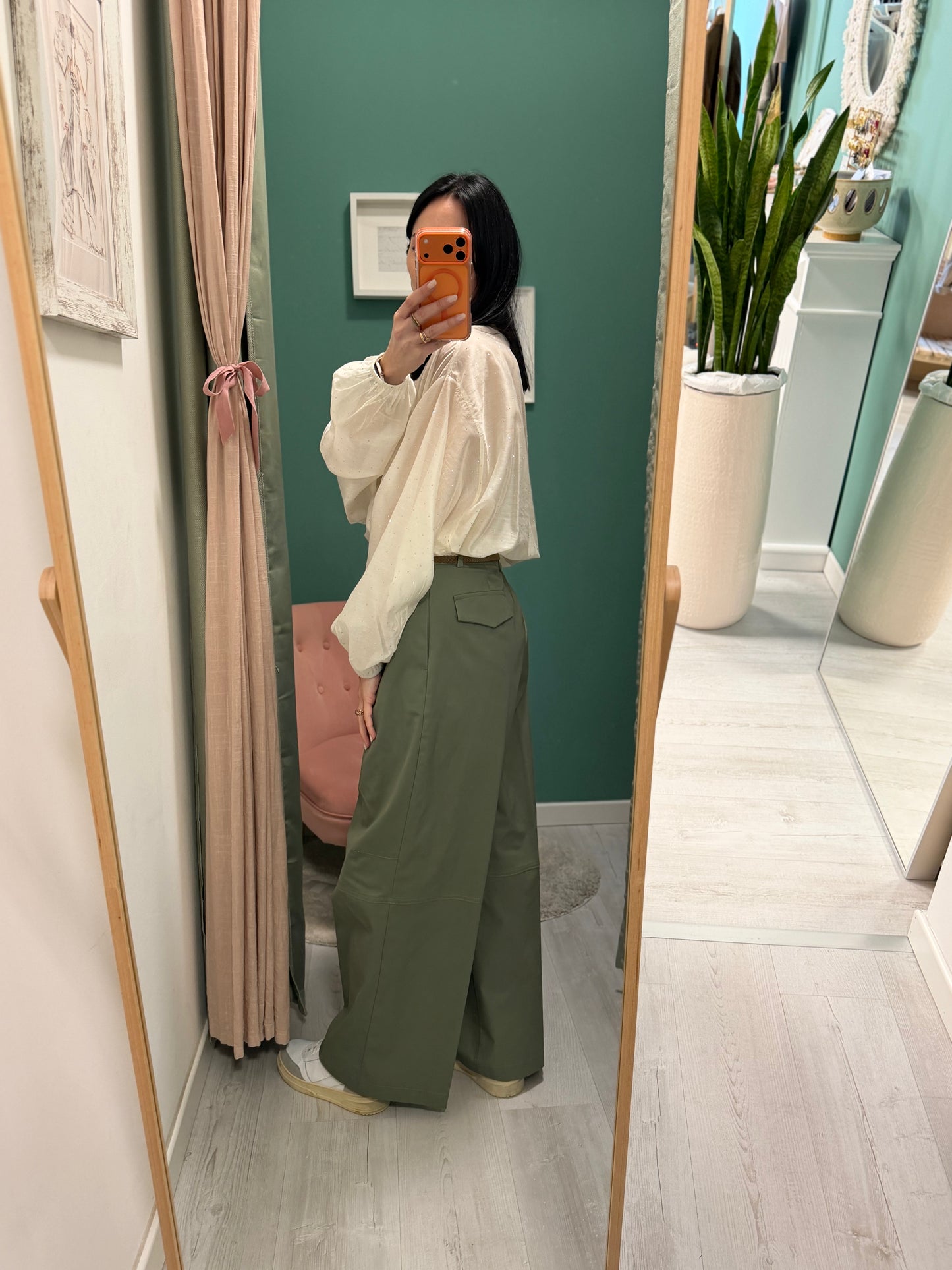 KONTATTO - Pantalone cargo con cintura