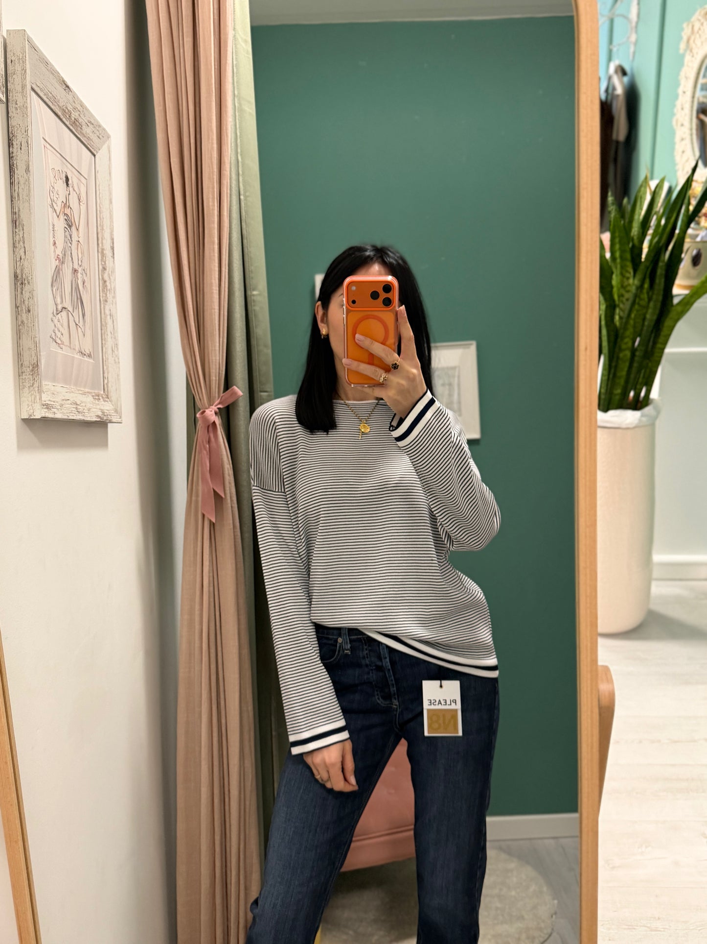 PLEASE - Maglia over a righe