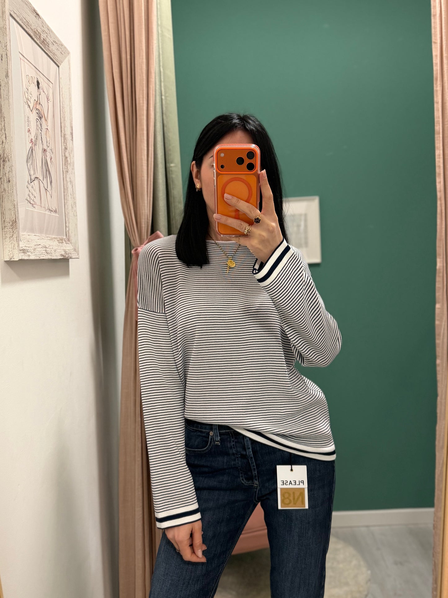 PLEASE - Maglia over a righe