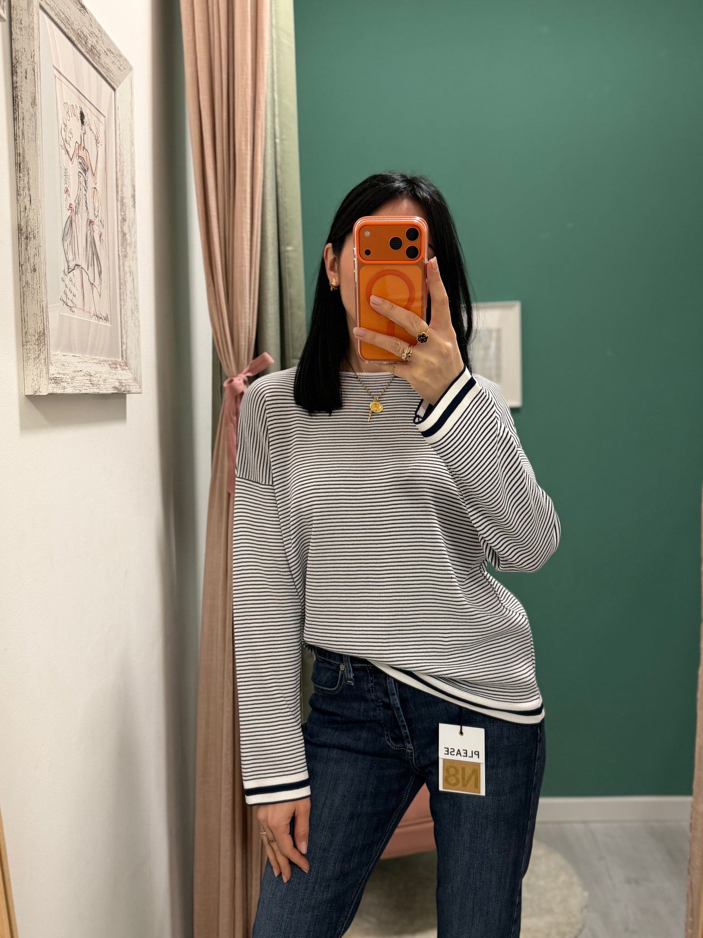 PLEASE - Maglia over a righe