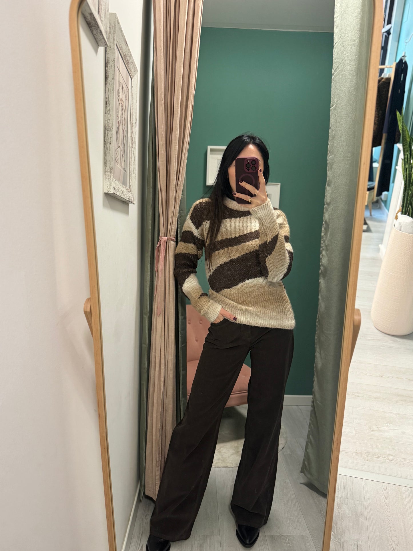 PLEASE - Maglione girocollo marrone