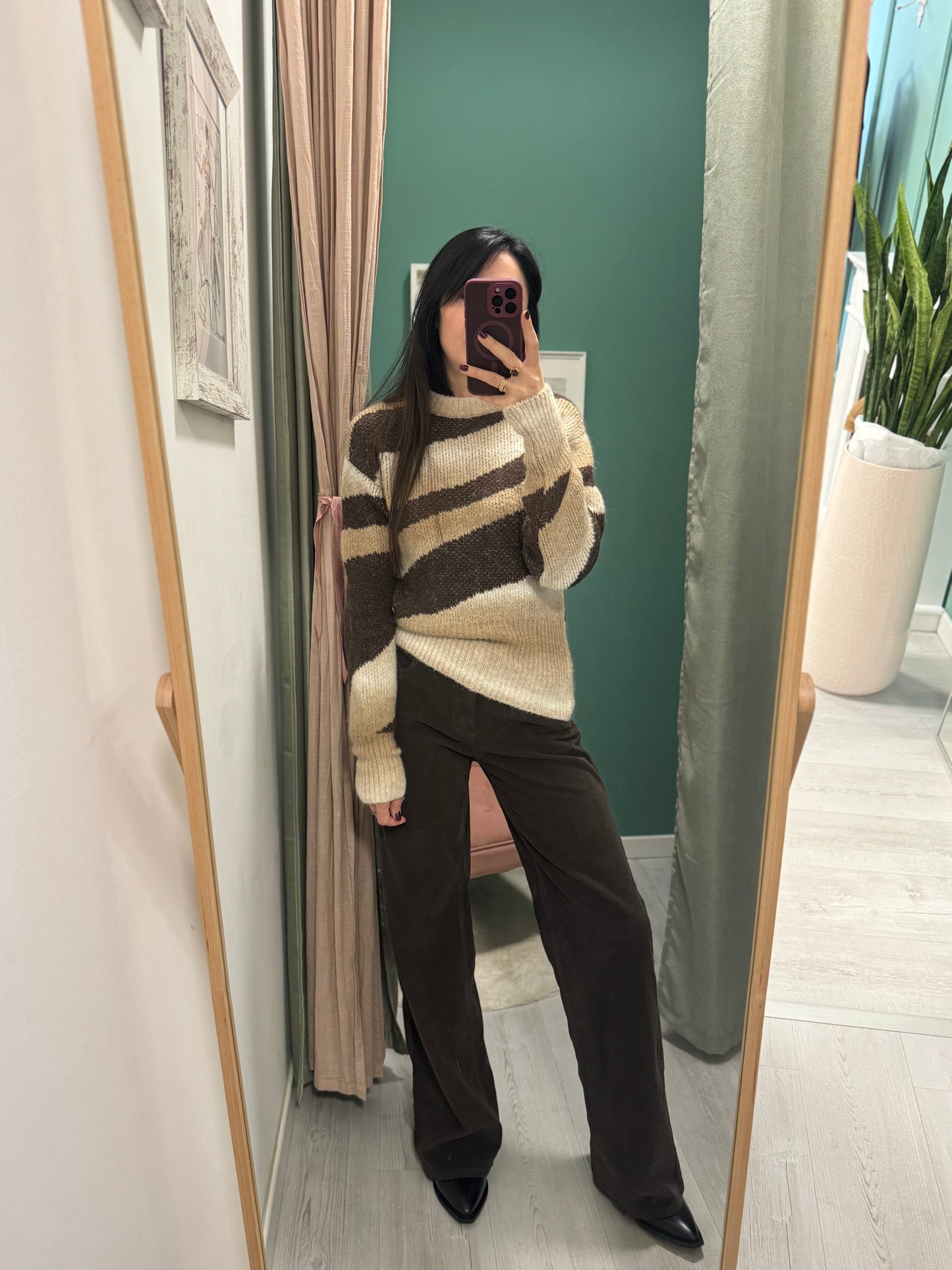 PLEASE - Maglione girocollo marrone