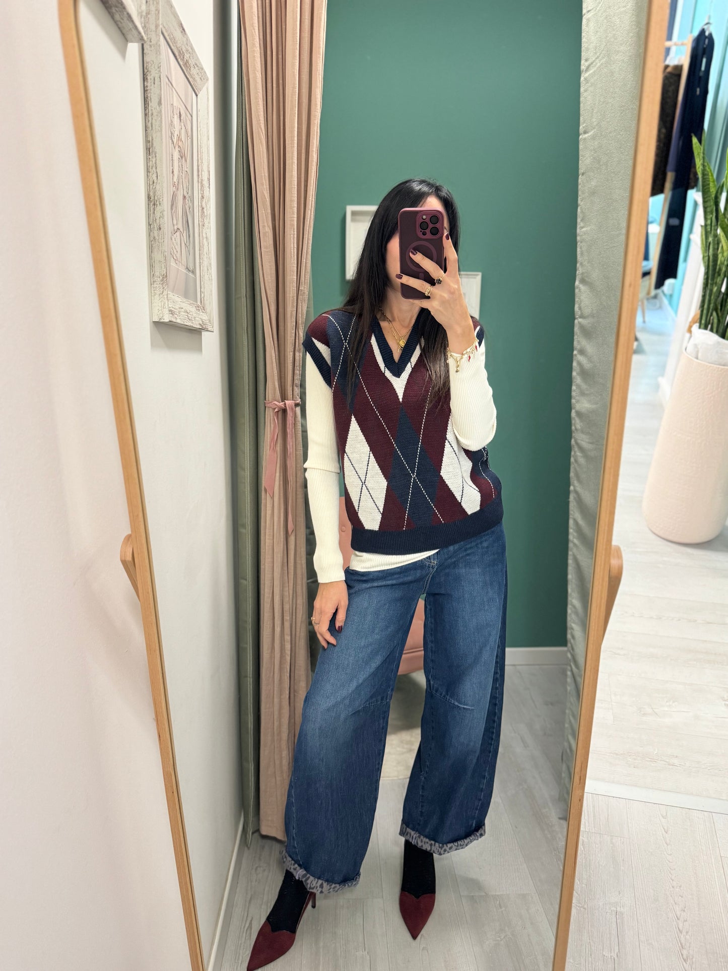 PLEASE - Jeans animalier inside out