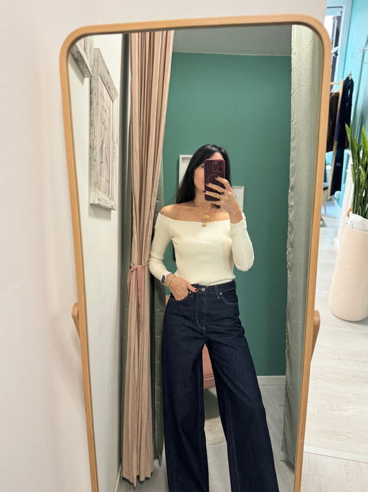 DIXIE - Jeans gamba larga con tasca ampia dietro