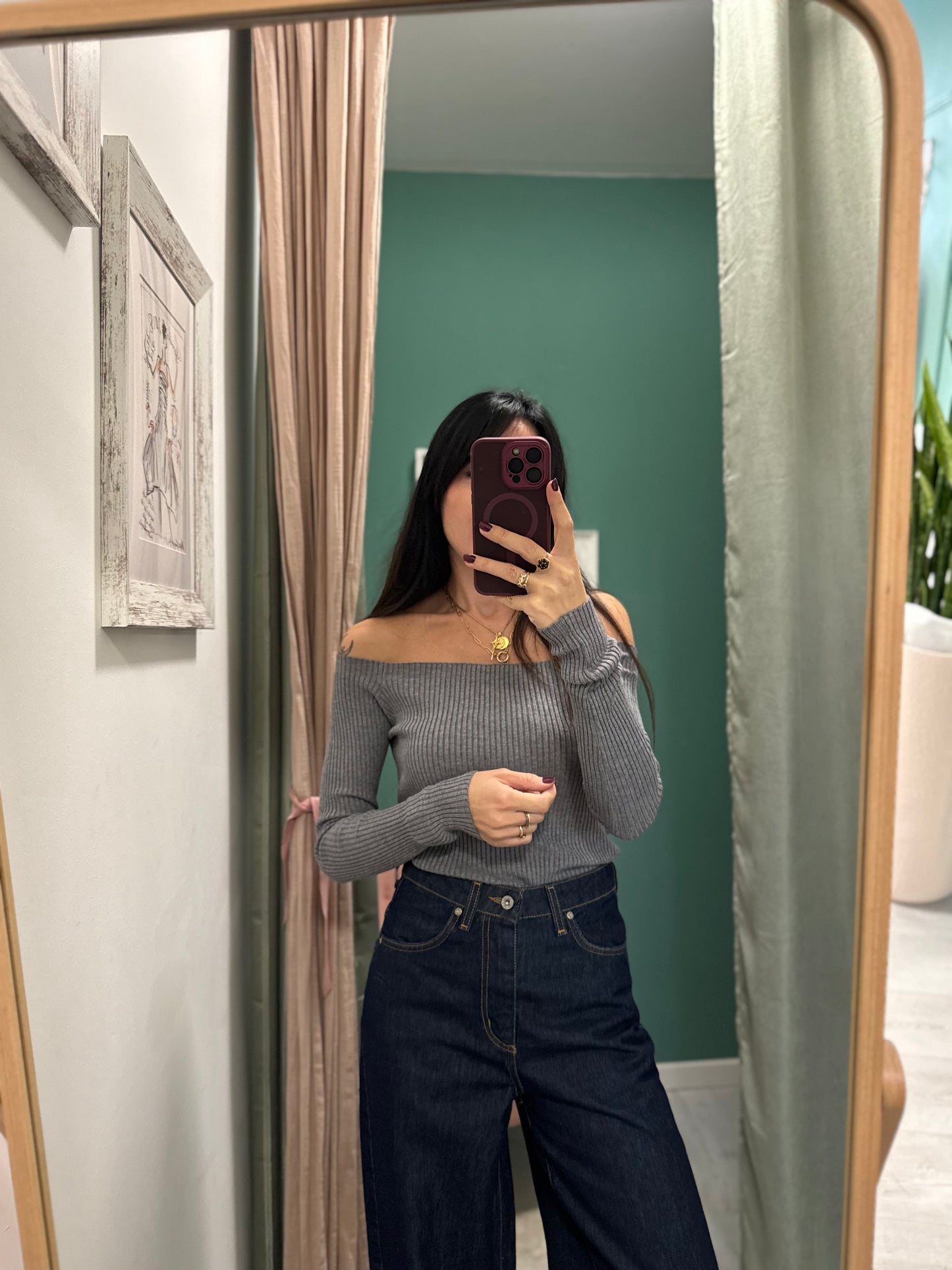 SUSY MIX - Maglia a costine con spalle scoperte