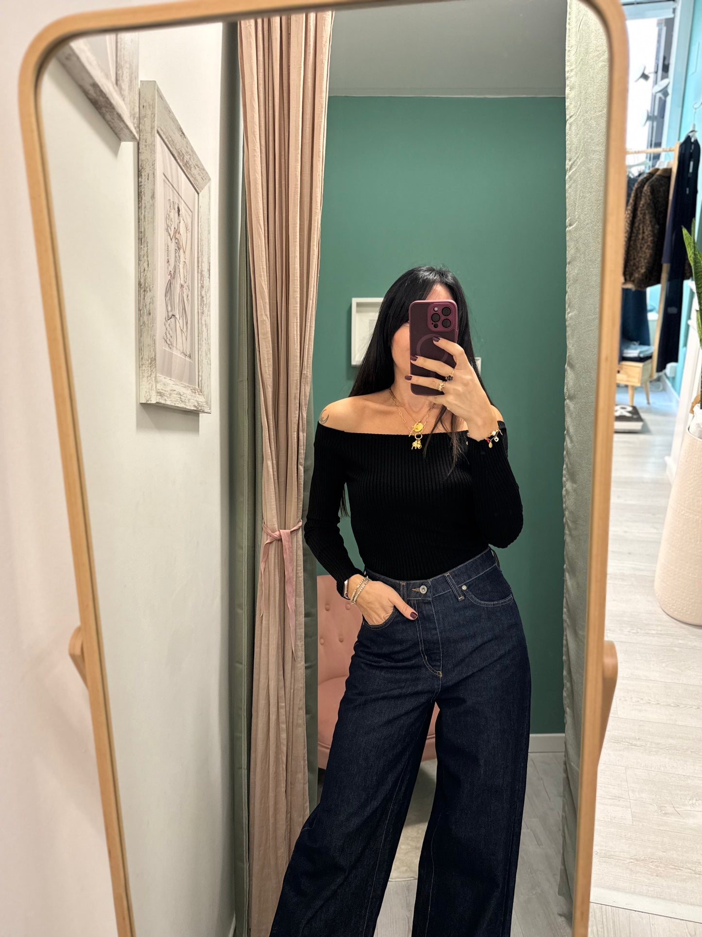 SUSY MIX - Maglia a costine con spalle scoperte