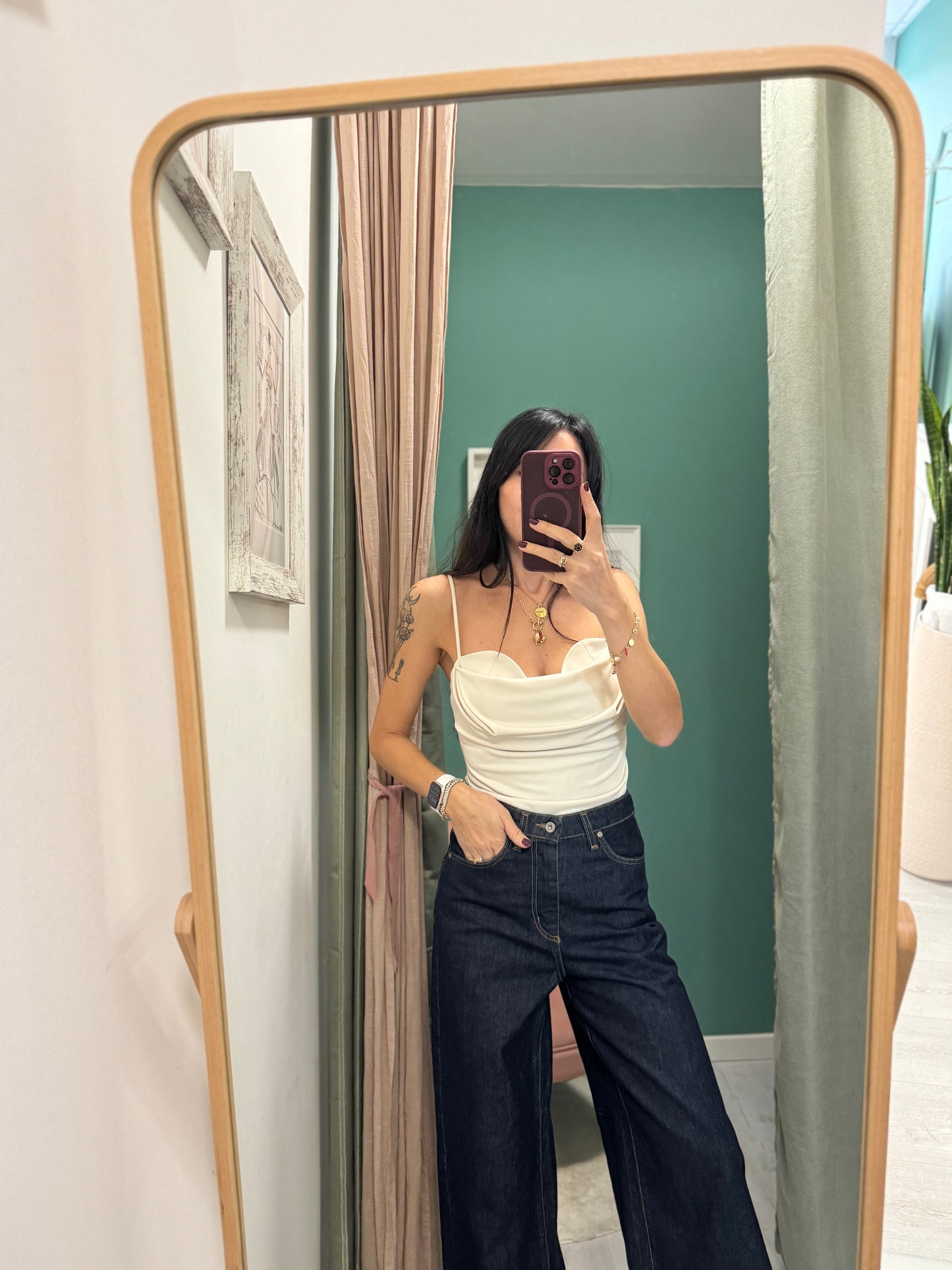 PLEASE - Body scollo a cuore con spallina regolabile