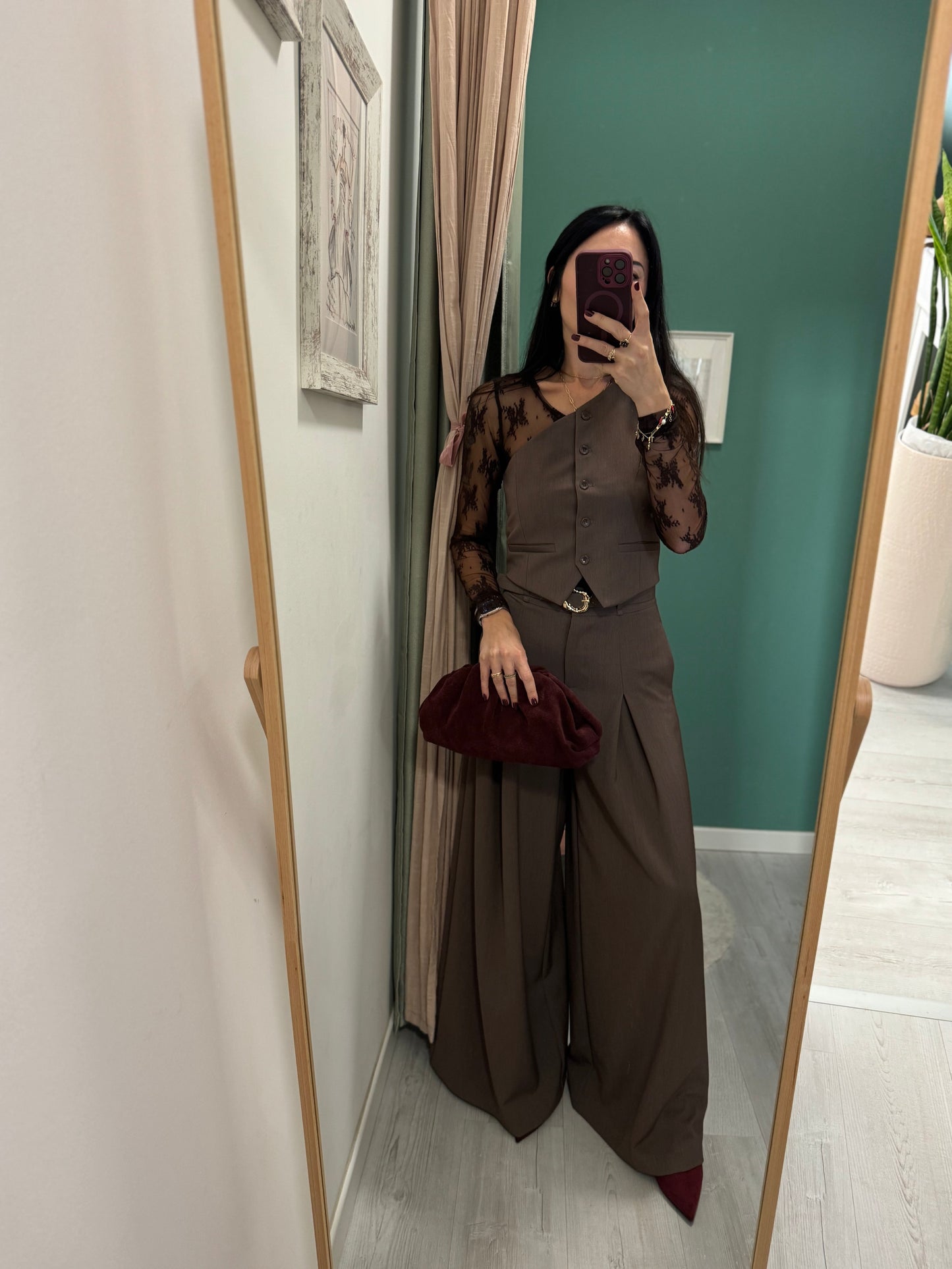 IMPERIAL - Pantalone a palazzo con cintura