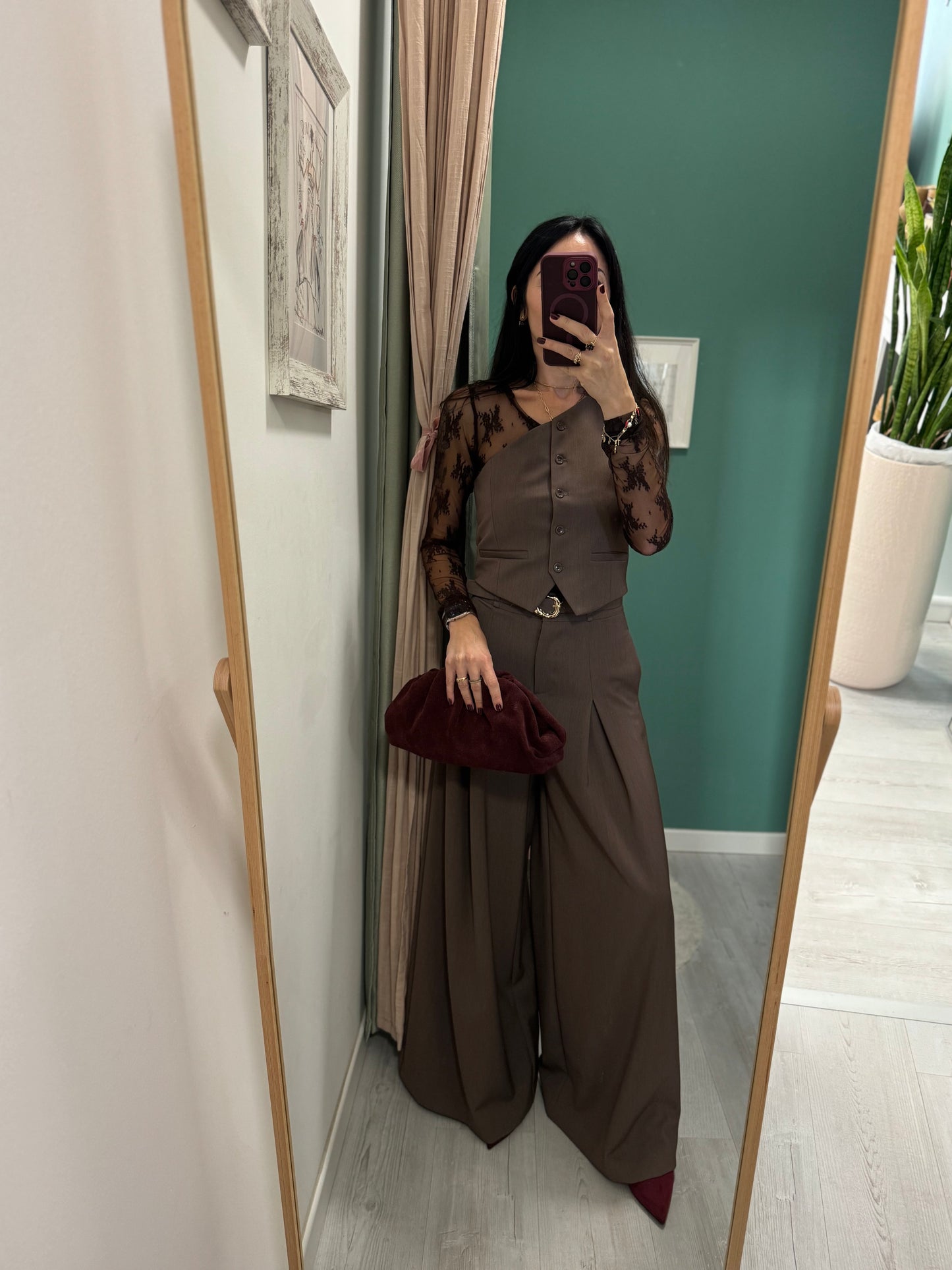 IMPERIAL - Pantalone a palazzo con cintura