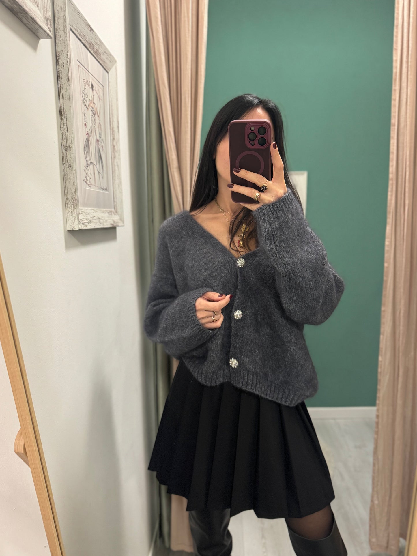 MIDDLEMIST'S - Cardigan con bottoni gioiello