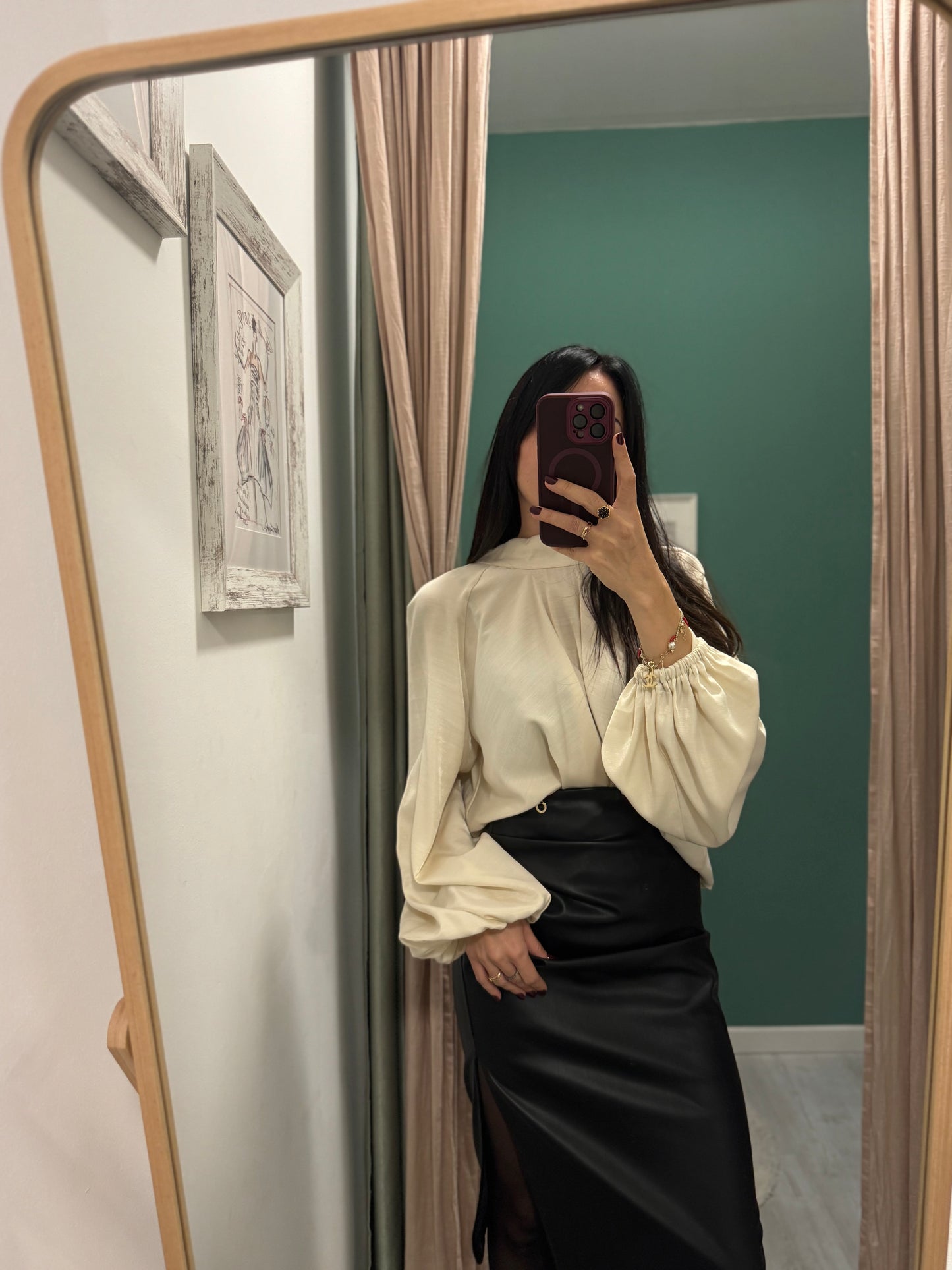 PLEASE - Blusa con manica a sbuffo