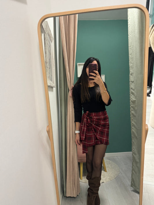 KONTATTO - Gonna corta check a portafoglio