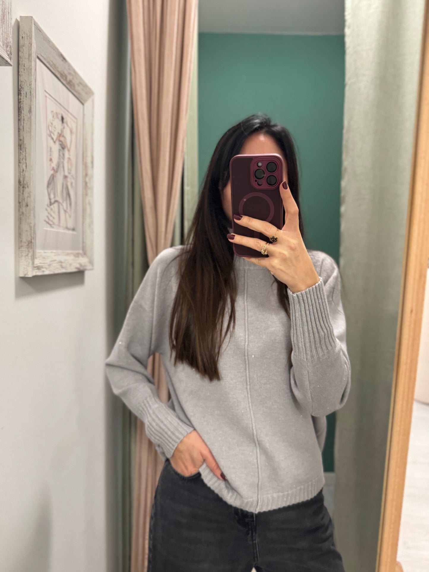 Middlemist's - Maglione collo alto in misto viscosa