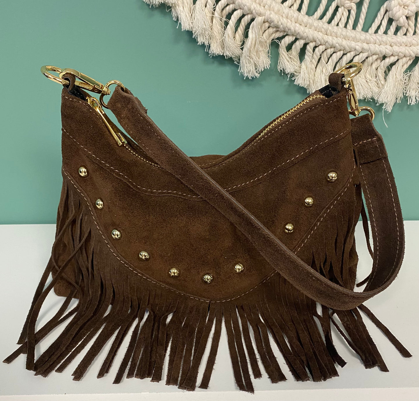 MIDDLEMIST'S - Borsa con borchie e frange