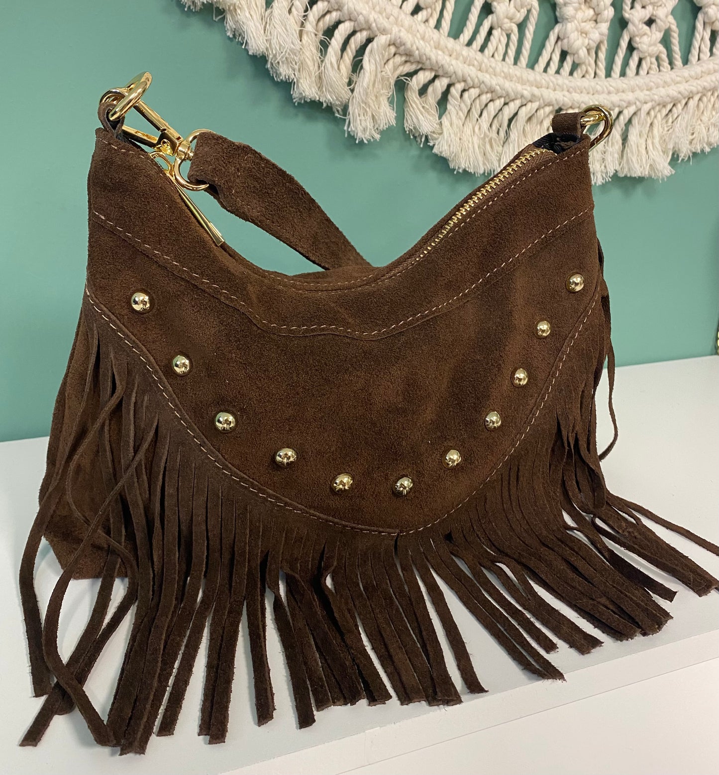 MIDDLEMIST'S - Borsa con borchie e frange