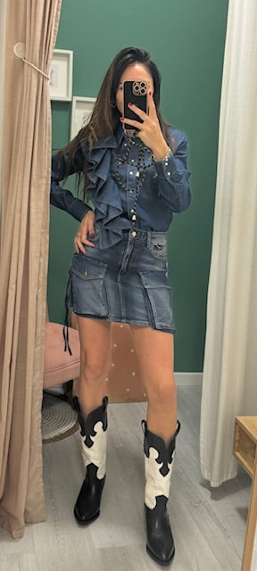 RELISH - gonna mini in jeans